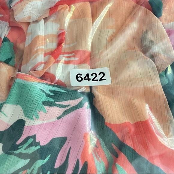 Adelyn Rae floral chiffon crpssover ruched dress 26422 - Picture 10 of 10